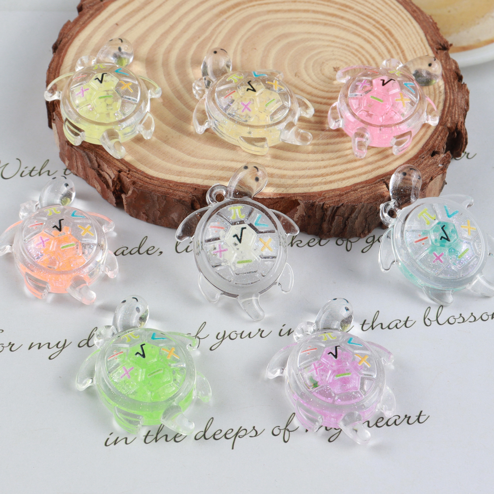 Cartoon transparent keychain