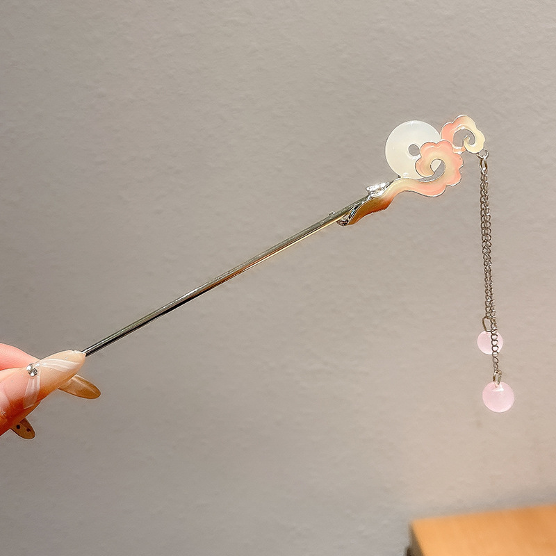 Orquídea de estilo antiguo broche de orquídea de franela nuevo estilo chino de primavera adornamiento de cabello temperamento disco broche de cabello simple broche nicho tocado