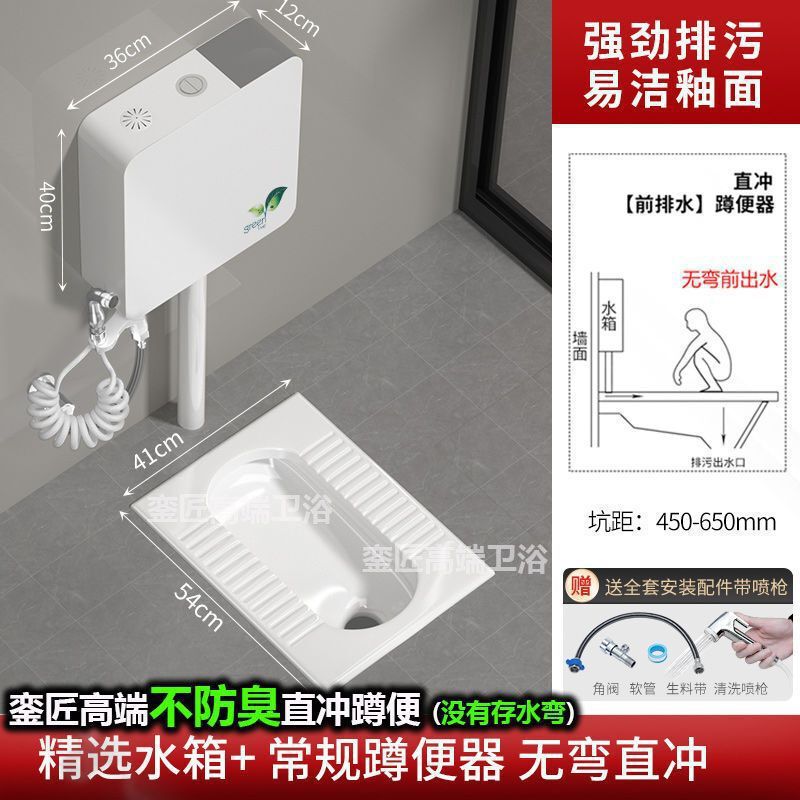品牌蹲便器水箱卫生间后排蹲坑便池大便器蹲便器大号特大号家用|undefined