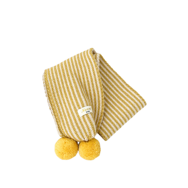 Niños otoño invierno bufandas de punto coreanas para bebés masculinos y femeninos, invierno a prueba de viento, calentamiento, cuello de pelota, moda