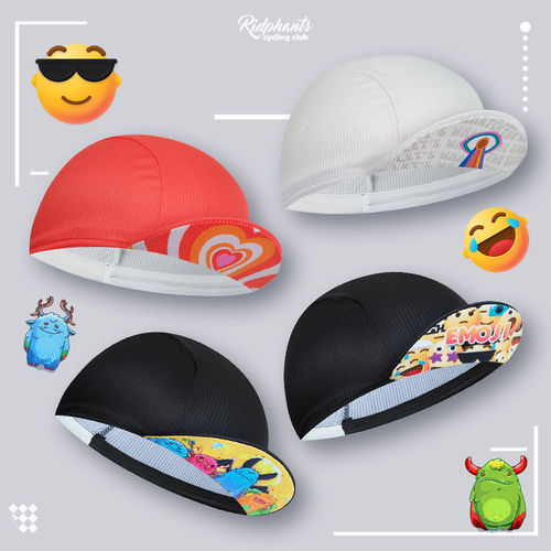 Cartoon pattern large head bicycle riding small hat helmet lining cap sport absorbent quick-dry breathable cycling equipment