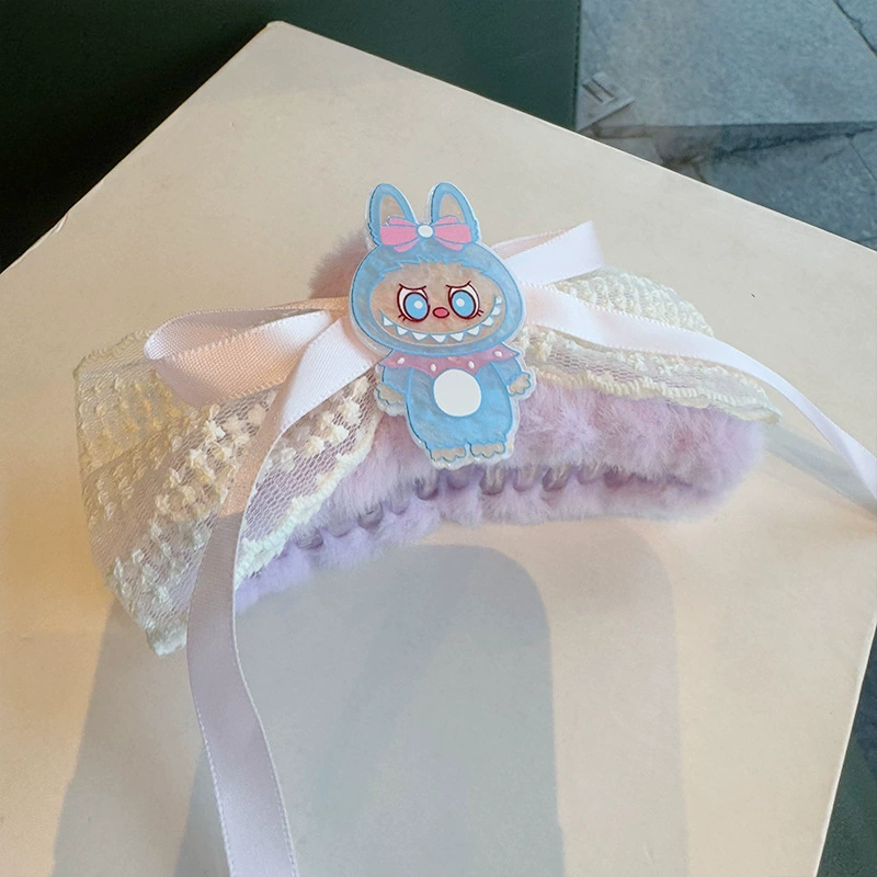 Children's hairgrip with bow, funny cute shark, hair accessory