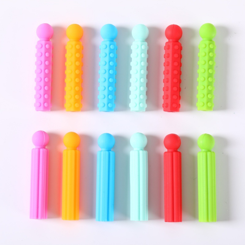 Pencil Cap Rubber Pencil Case Protective Cover Children Cartoon Pen Cover Pencil Extender Pen Cover Protective Cover Pen Grip