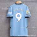 Manchester city home star no. 9 + premier league badge