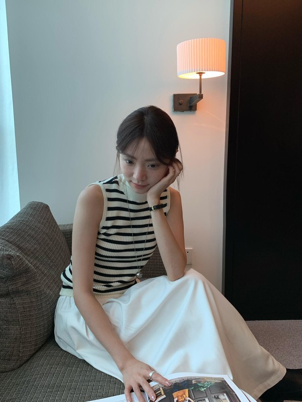 KITTIN 秋季韩系经典复古基础款百搭弹力半高领无袖针织衫女Y1727|undefined
