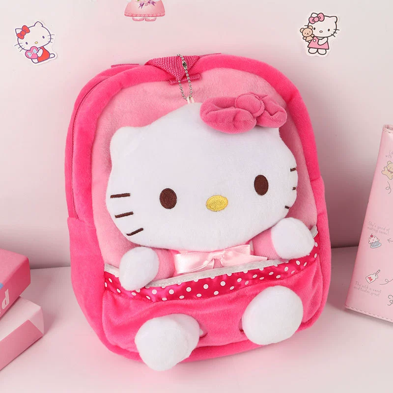 Саниро, Hello Kitty, настоящий плюшевый мультяшный кукольный ангел для раннего возраста, рюкзак, сумочка через плечо, носить через плечо, 2–5 лет