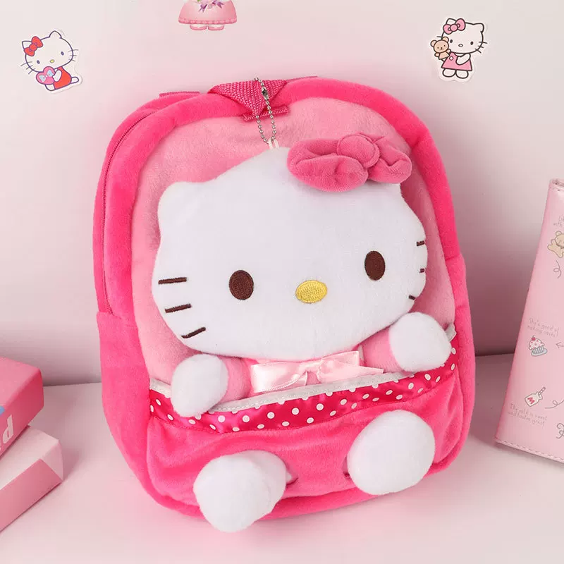 Саниро, Hello Kitty, настоящий плюшевый мультяшный кукольный ангел для раннего возраста, рюкзак, сумочка через плечо, носить через плечо, 2–5 лет