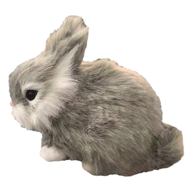 Simulación conejito 4 colores transfronterizos hechos a mano artesanía de juguete conejo decoración de escritorio lindo conejo