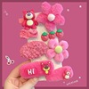 Demi-season children's cartoon hairgrip, cute strawberry, plush hairpins, no hair damage