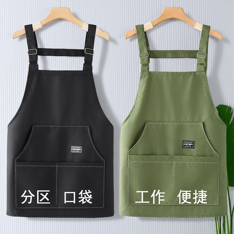 작은 앞치마 주방 가정용 캔버스 작업복 여성 맞춤형 로고 인쇄 작업 특별 2025 새로운 스타일