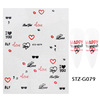 Nail stickers, adhesive fake nails contains rose for St. Valentine's Day for nails, suitable for import, new collection