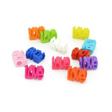 亚克力字母散珠LOVE桶珠16MM发珠串珠材料做手链饰品配件600颗
