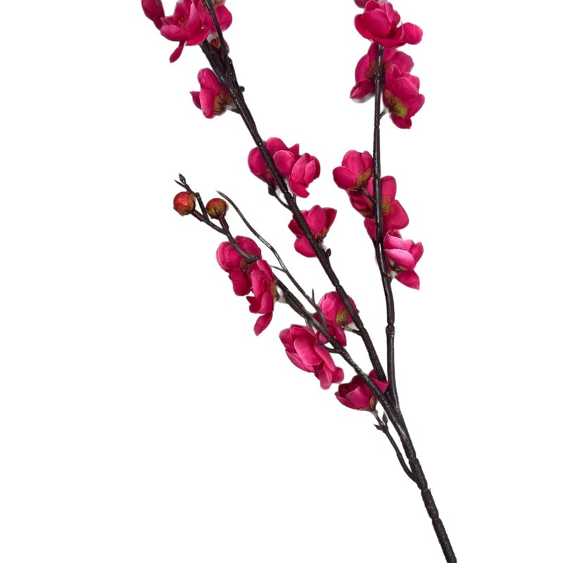 新しい中国式の田園の三叉の梅の枝の家の柔らかい服の客間の装飾の絹の花の新年の福の桶の生け花の卸売りをシミュレーションします。|undefined