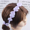 Purple children's hairgrip with bow, cute headband with tassels from pearl