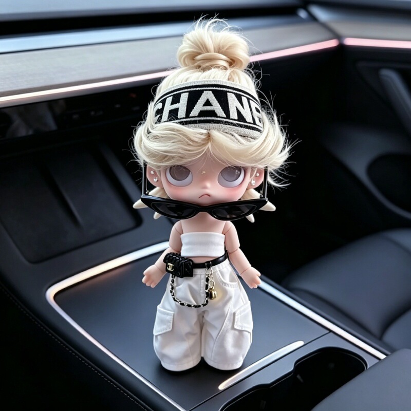 Pei Qin/8-Point Molly Jasmine Zsiga Sister-Style Wig, Platinum Long Curly Hair, Can Be Trimmed and Styled Pei Qin/8-Point Molly Jasmine Zsiga Sister-Style Wig, Platinum Long Curly Hair, Can Be Trimmed and Styled