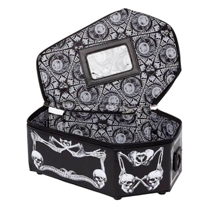 Transfronterizo Venta caliente punk estilo esqueleto cráneo/murciélago bolso de hombro portátil moda bolso de las mujeres de moda oscuro de moda