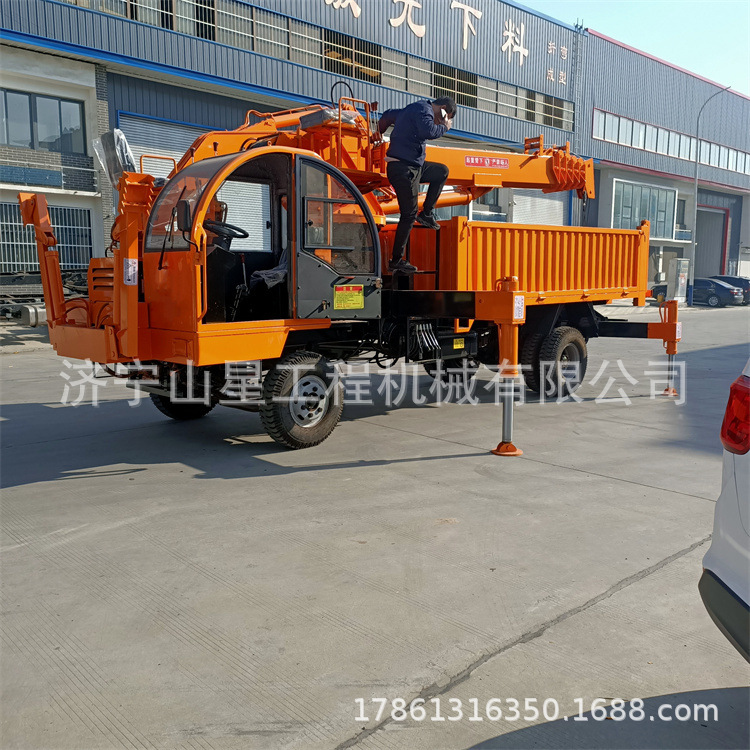 农村白事用吊挖一体机 20吨园林移树吊运自卸车 四不像吊挖一体机