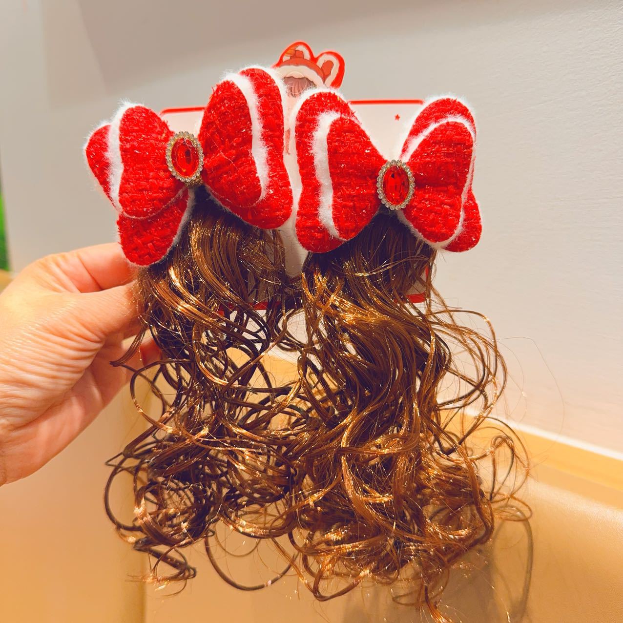 Juegos de Año Nuevo para el cabello de niños pelucas trenzas de Año Nuevo niñas tocado princesa bebé tarjetas de cabello niñas brocas de arco