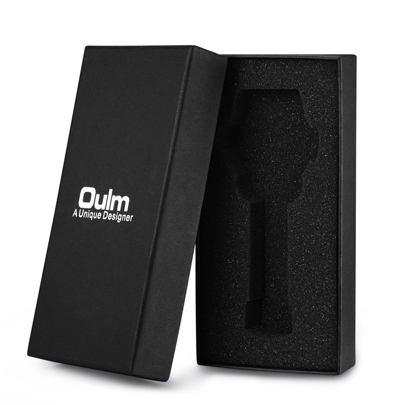 Oulm ouradium nuevo multi-zona horaria gran dial luminoso reloj de hombre correa de acero casual transfronterizo reloj de cuarzo reloj de oro