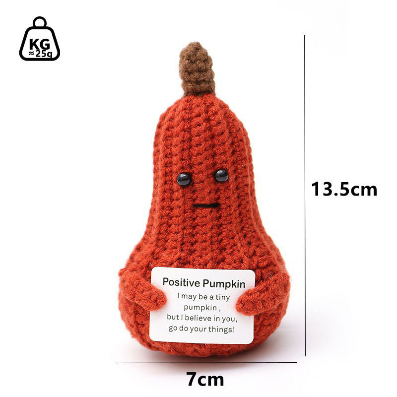 Amazonの人気のカボチャポジティブエネルギーショウガラス植木鉢人形手作りクマウール人形かぎ針編み人形完成品|undefined
