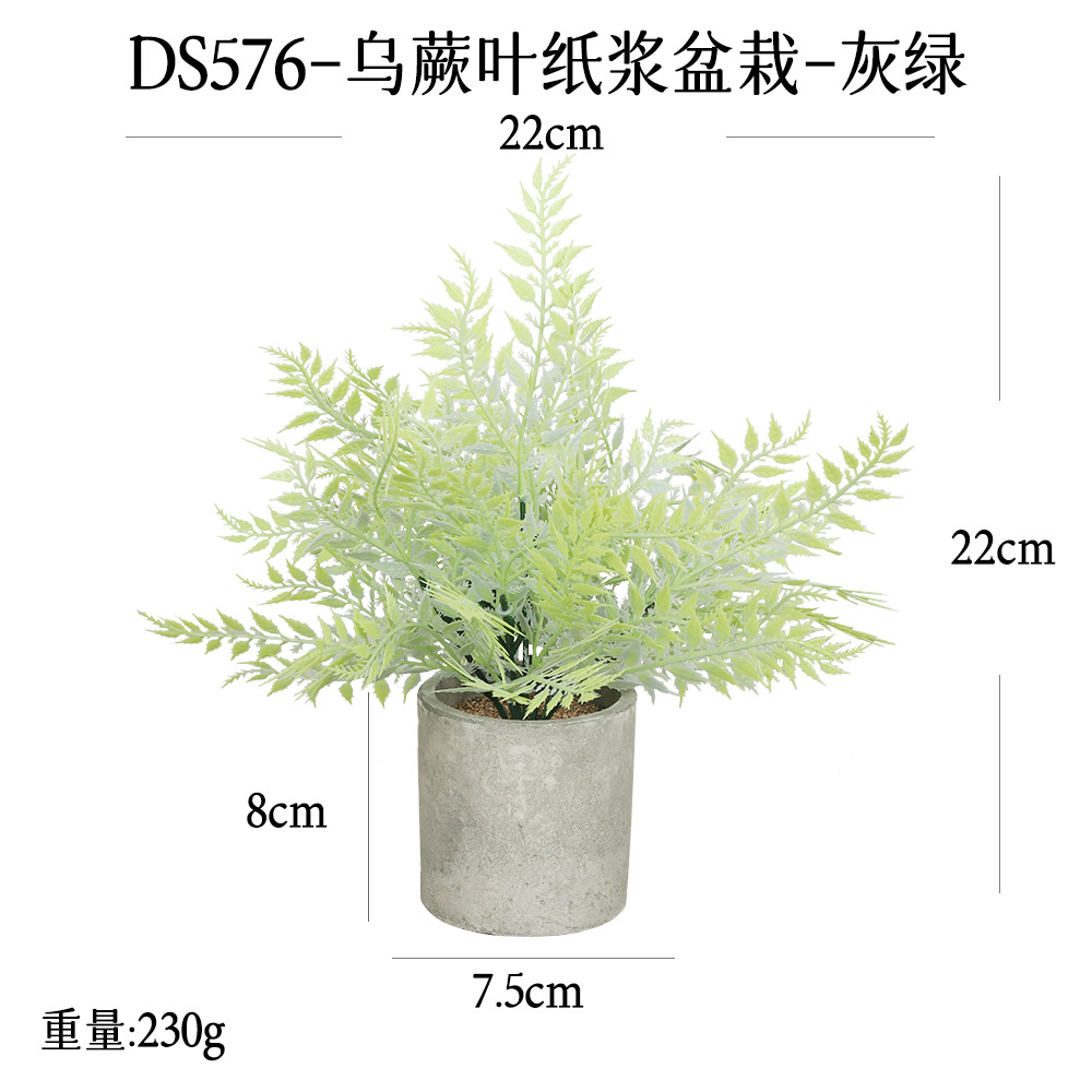 Más de 240 combinaciones populares de macetas con plantas verdes artificiales, decoraciones para el hogar, flores artificiales, bonsáis cilíndricos de pulpa de papel.