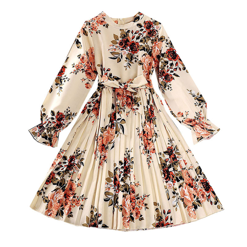 24 Frühlingsneues bedrucktes Kinder-Prinzessin-Kleid für Mädchen in koreanischer Ausgabe_voghion.com