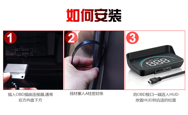 25 Smart Car Hud Head-Up Displays, Universal High-Definition Car Speed Head-Up Multi-Function Projector Obd