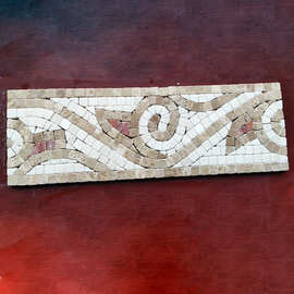 天然大理石马赛克腰线波打线围边踢脚线墙裙Marble Mosaic Border