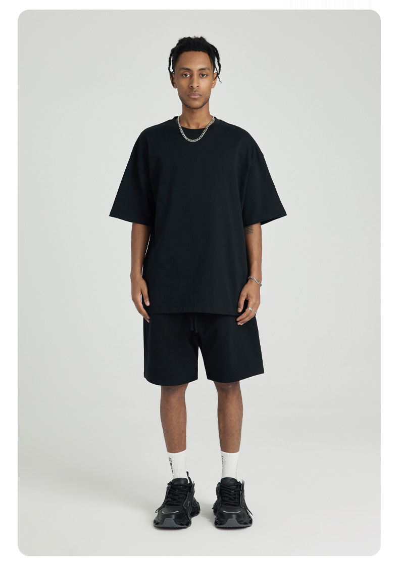 287g Weight Short Sleeve Sleeve Length Pullovers Placket Type Drop Sleeve Sleeve Type Cotton Fabric Type Long Top Length T-shirt Tops Type Daily Occasion Round Neck Neckline Breathable Function Loose Fit Type Solid Color Pattern Summer Season Men's Gender Casual Style Wholesale Men's Casual Solid Color Short Sleeve Men's Tops 9