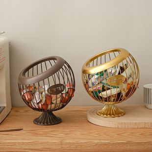 Fruit Basket Snacks Candy Coffee Capsules High-End Storage Basket High-Value Nordic Decorative Storage Box Desktop Coffee Table