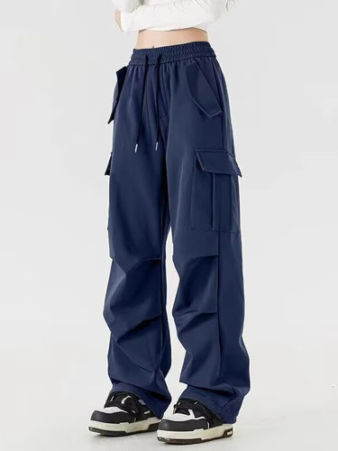 Export Work Pants Men Summer Ice Silk Straight Leg Pants Men's Loose Breathable Lazada Best Selling