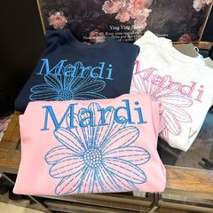 小雏菊原新款韩女卫衣三色刺绣MAD字母百搭氛围感上衣厂家批发