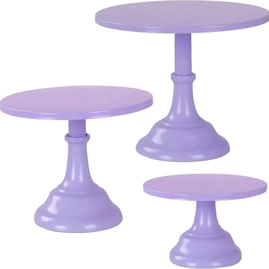 Estante de pastel de metal europeo tienda de té de leche dulces dulces dulces bandeja de pies altos props de boda bandeja de pastel decoración