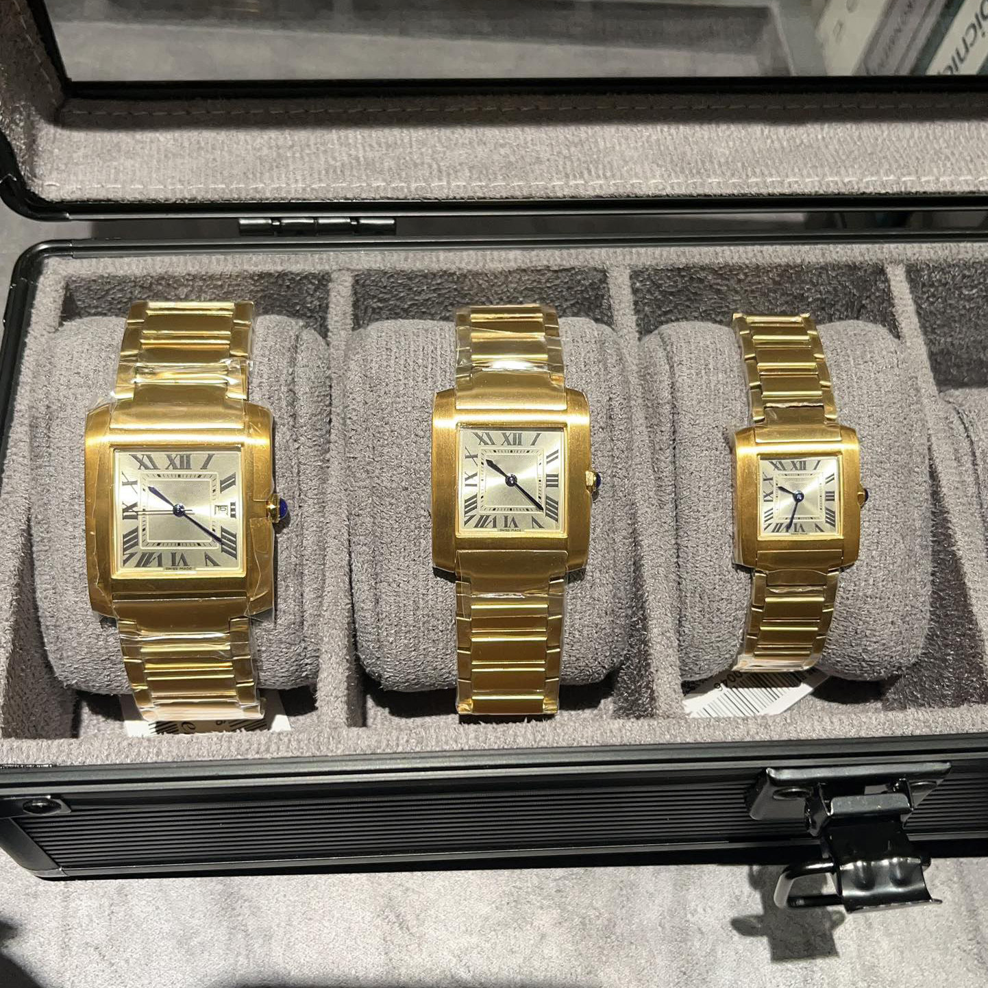 Micro-Business Wholesale Retro Card Home Ancient Gold Watch Cross-Border Export Wholesale European and American French Tank Santos Quartz Watch