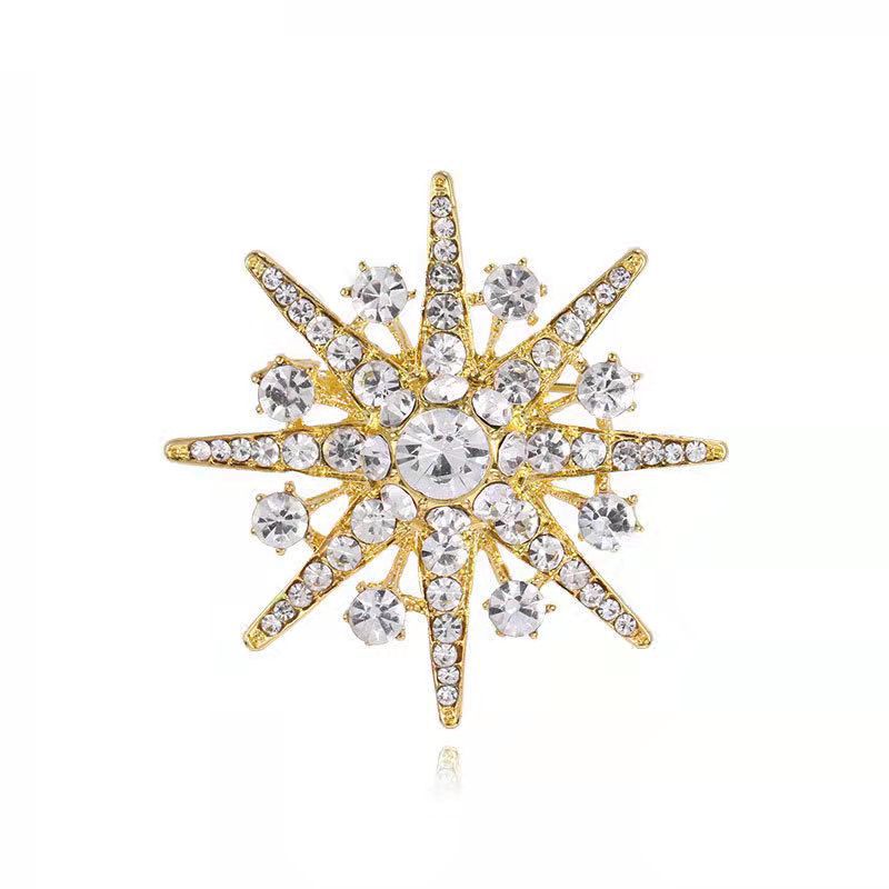 Luxuriöse, hochwertige Brosche mit achtzackigem Stern, trendige, geometrische Anti-Expositions-Kleidungsaccessoires, Amas-Anstecknadel_voghion.com
