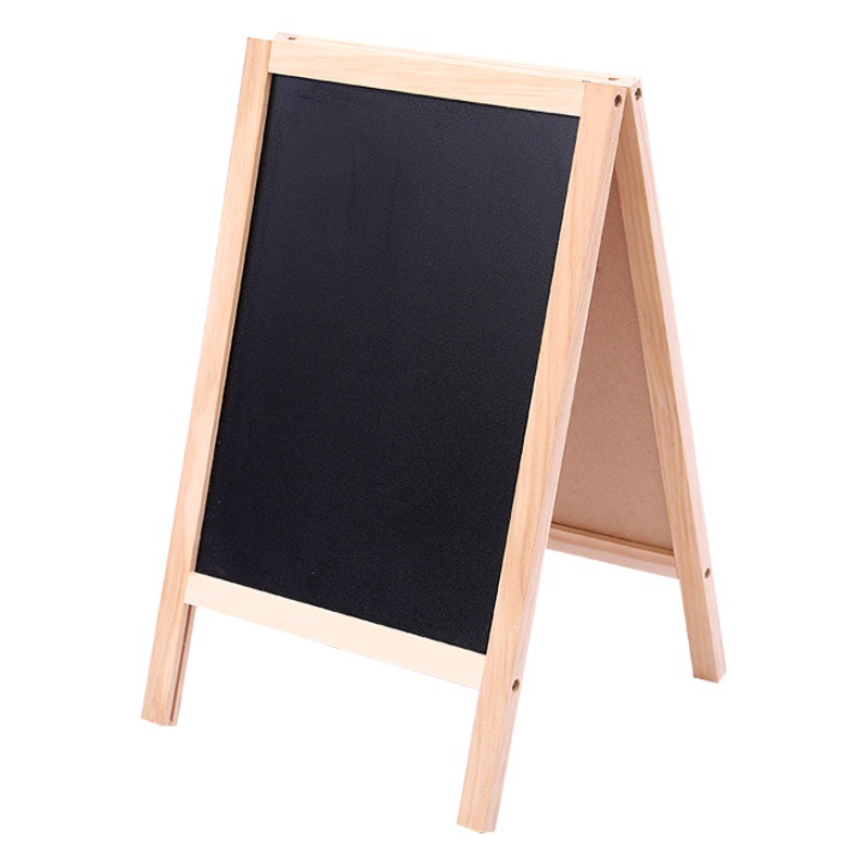 Tablero de dibujo publicitario plegable sin polvo de doble cara directo de la fábrica que enseña pizarra pequeña borrable de madera sólida de los niños