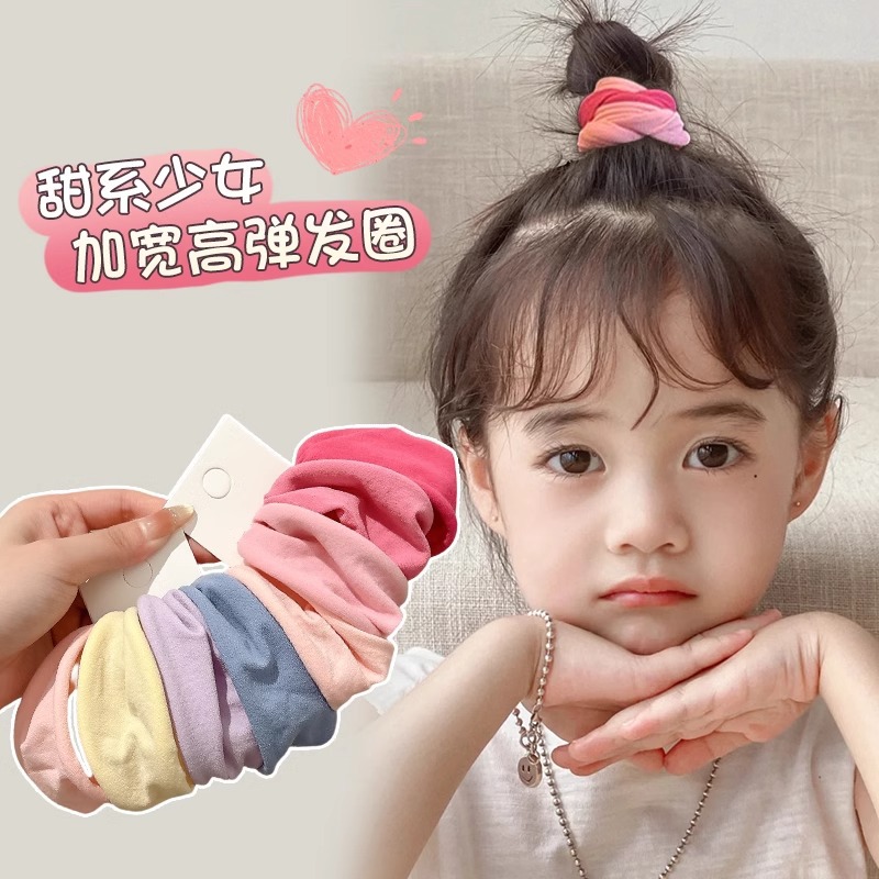 Mascarilla facial agradable para la piel para niñas, lazo para el cabello, cuerda para la cabeza de cola de caballo alta, cuerda para el cabello atada para niños, tocado de goma de alta elasticidad y duradero