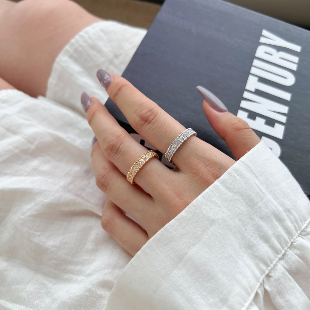 925 Sterling Silver Zircon U Shape Waves Heart Shape Rings display picture 23