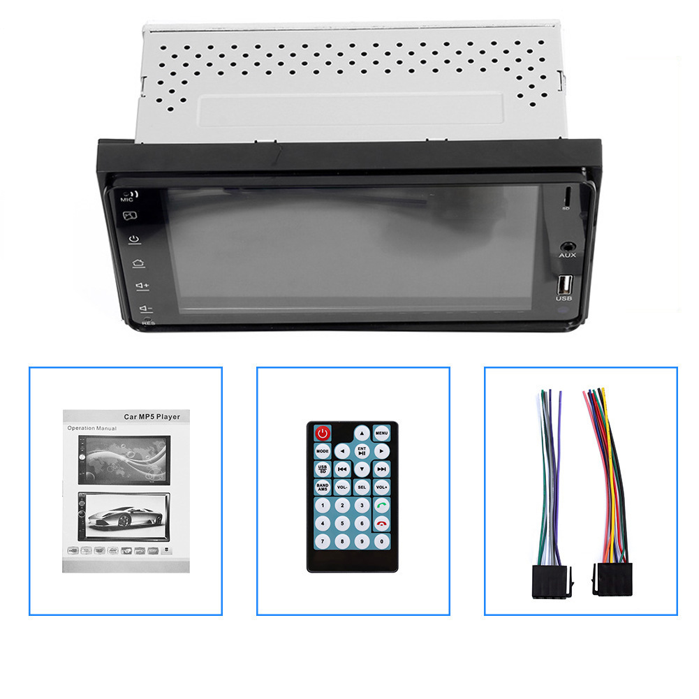 En stock HD de 7 pulgadas de pantalla grande adecuado para Toyota full touch dosel Máquina Universal coche MP5 frontal USB de Doble husillo de la máquina