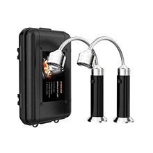 跨境LED强光手电筒户外露营烧烤灯9LED软管鹅颈工作灯磁吸套装