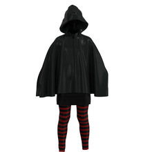 精灵旅社4 梅维斯cos黑色斗篷装儿童cosplay服装全套 万圣节cos服