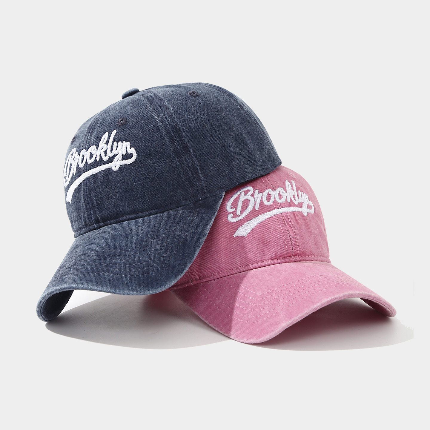 Amazon transfronterizo venta caliente sombrero de turismo al aire libre sombrero de sombrero de sombrero de agua lavado BROOKLYN letras de béisbol marea