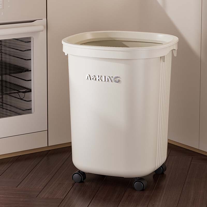 Factory Direct Square Household Trash Can with Wheels, Large Capacity, Elevated Kitchen Waste Bin, Living Room Paper Basket Factory Direct Square Household Trash Can with Wheels, Large Capacity, Elevated Kitchen Waste Bin, Living Room Paper Basket