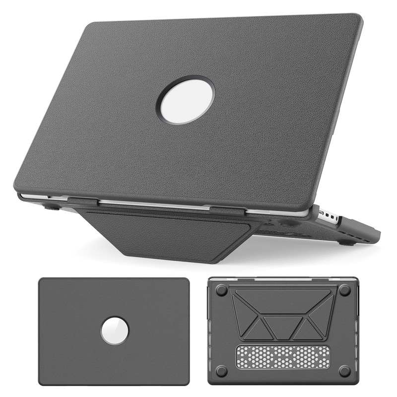 For Apple Laptop Air13.6 Protective Shell Air15.3 Heat Dissipation Bracket Anti-fall Leather Case pro14