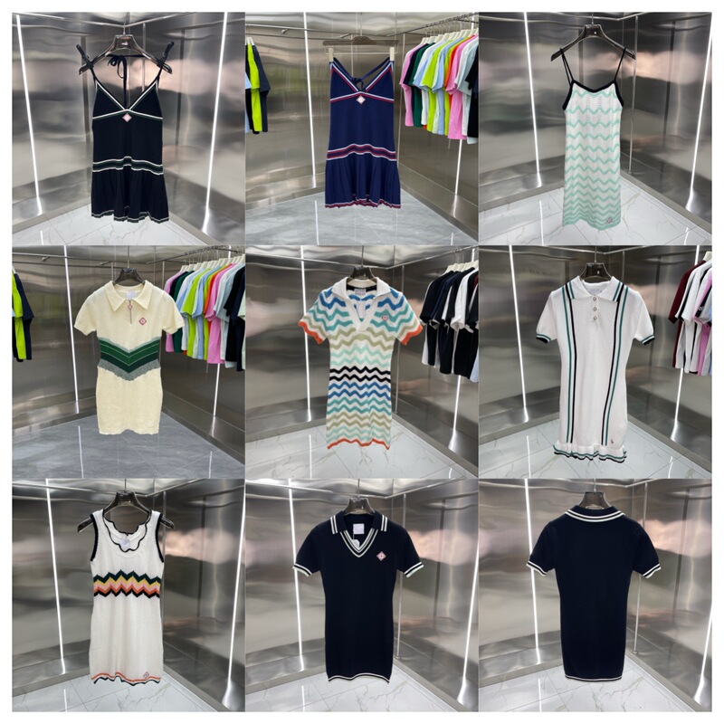 Women's Fashion Casual Dress Wool Knit V-Neck Pleated Strap Dress