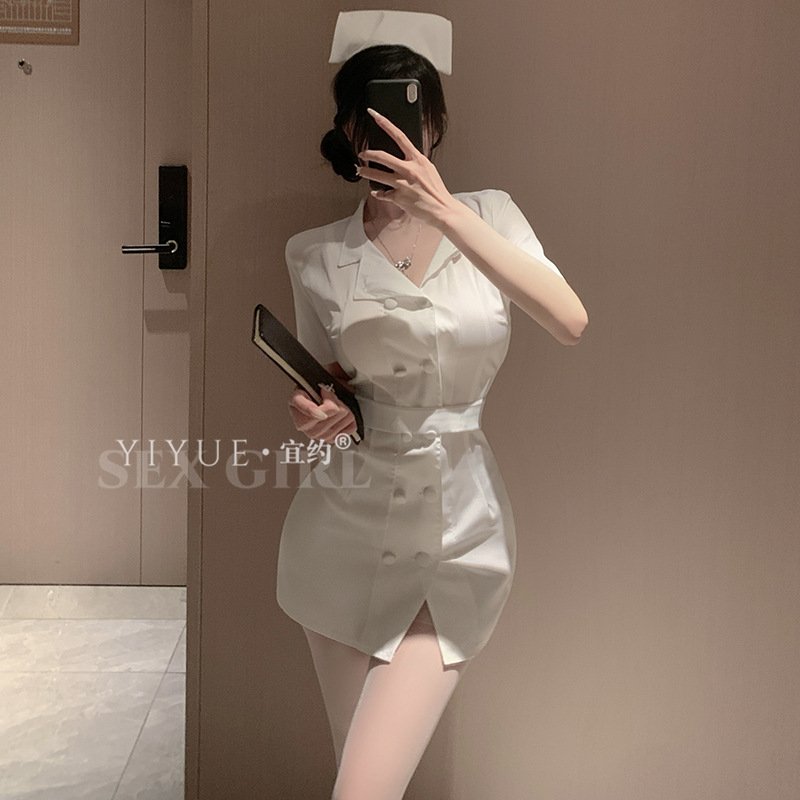 Sexy Lingerie Sexy Pure Desire Nurse Uniform Temptation Sexy Nightclub Cos Role Play Suit 1231