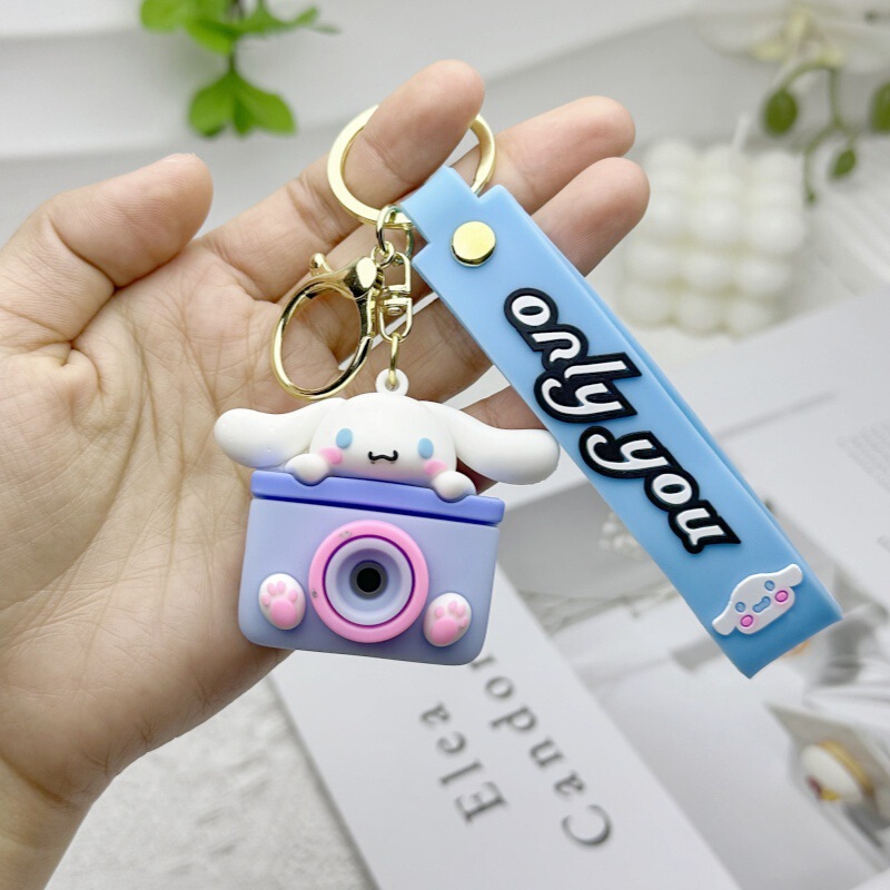 クリエイティブかわいいシミュレーションカメラサンリオキーホルダー漫画クロミックストラップバッグ掛け子供プレゼント|undefined