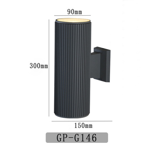 Outdoor wall lamp, outdoor waterproof double head up and down, courtyard exterior wall corridor door head door light round screw lamp holder