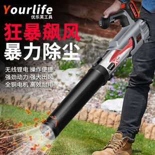 Hair dryer brushless imported lithium battery 40V electric leaf large wind charging dust removal cleaning road blower