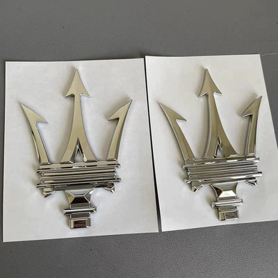 Maserati Maserati English standard: Car logo - a-pair-of-bright-silver-three-pointed-marks